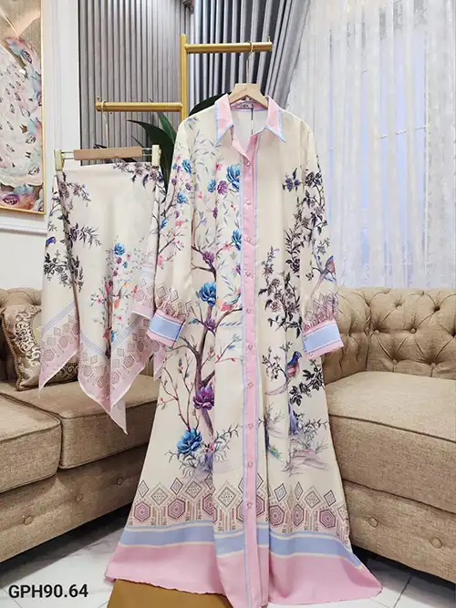 Grosir Gamis Set Hijab Persegi Printed_21